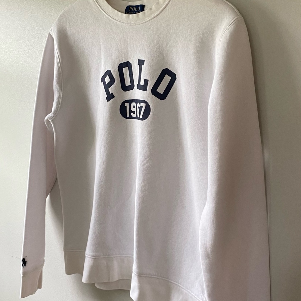Polo by Ralph Lauren White Crewneck Sweater